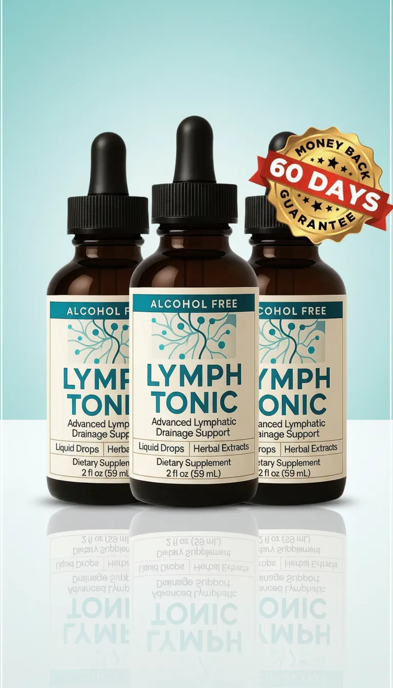 Lymph Tonic supplement for lymphatic drainage support, natural detox, circulation, and fluid balance – alcohol-free liquid drops